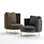 Modern Minotti Torii Armchair 3D model small image 8