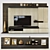 Sleek Wall-Mounted TV Stand 3D model small image 1