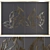 Golden Leaf Wall Decor 3D model small image 1