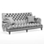 Elegant Tufted Sara Sofa - Handcrafted with Maple Frame 3D model small image 4