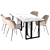 Modern Dining Table Set 3D model small image 1