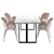 Modern Dining Table Set 3D model small image 4