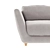 Modern Dark Gray Corner Sofa 3D model small image 3