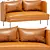 Modern Bloke 60 Leather Sofa 3D model small image 1