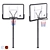 DFC ING44P3 Basketball Rack: Stationary Design 3D model small image 1