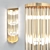 Elegant Gold Sconce with Glass Strips 3D model small image 2