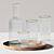 Elegant Glassware Set 3D model small image 1