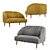 Elegant Margot 2-Seater Sofa 3D model small image 1