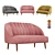 Elegant Margot 2-Seater Sofa 3D model small image 2