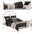 Elegant Leirvik Bed & Nightstands 3D model small image 4