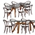 Zeus LG Table & Bentwood B-9: Stylish Dining Set 3D model small image 1