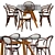 Zeus LG Table & Bentwood B-9: Stylish Dining Set 3D model small image 2