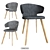 Elegant Taormina Wood Chairs 3D model small image 2