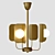 American Style Brass Chandelier 3D model small image 5