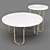 Title: Contemporary Glamour: West Elm Cecile Coffee & Side Table 3D model small image 4