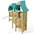 Kompan Two Tower Adventure Playset 3D model small image 5