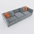 Modern 2-Seater Sofa 3D model small image 2