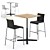 Vitra Super Fold & Web High Bar Set 3D model small image 1