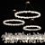 Glamorous Crystal Ring Chandelier 3D model small image 3