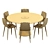 Lecco Chair & Bertoia Dining Table Set 3D model small image 5