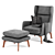 Ryder Velvet ArmChair: Adjustable Colors & Luxurious Comfort 3D model small image 2