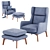 Ryder Velvet ArmChair: Adjustable Colors & Luxurious Comfort 3D model small image 8