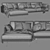 Modern Bonaldo Structure Chaise Longue Sofa 3D model small image 4
