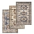 Luxury Set of 3 Carpets | High-Quality Textures 3D model small image 1