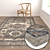 Luxury Set of 3 Carpets | High-Quality Textures 3D model small image 5
