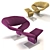  Ribbon: Innovative Upholstered Armchair by Pierre Paulin 3D model small image 1