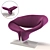  Ribbon: Innovative Upholstered Armchair by Pierre Paulin 3D model small image 3