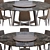 Sleek Modern Dining Set 3D model small image 4