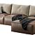 Luxury Leather Elise Stretch Sofa 3D model small image 5