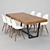 Modern Dining Table Set with Chairs 3D model small image 1