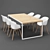 Modern Dining Table Set 3D model small image 1