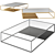 Sleek Half & Half Coffee Table 3D model small image 1