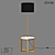 Modern Metal and Marble Floor Lamp 3D model small image 1