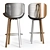 Sleek Bar Height Chair 3D model small image 3