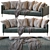 Modern Tuxedo Style Sofa 3D model small image 1