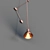 Modern String Pendant Light 3D model small image 2