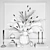 Elegant Decor Set with Vases, Flowers, and Art 3D model small image 5