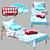 SNIGLAR Children's Bed Set 3D model small image 1