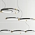 Elegant Rings Chandelier 3D model small image 1