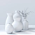 Eucalyptus Branch Ceramic Vases 3D model small image 2