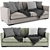 Meridiani Belmon 2-Seater Sofa: Modern Style Comfort 3D model small image 1