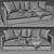 Meridiani Belmon 2-Seater Sofa: Modern Style Comfort 3D model small image 4
