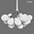 Elegant Bubble Glass Chandelier 3D model small image 2