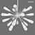 Sleek Sputnik Chandelier by Romatti 3D model small image 2