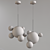 Elegant Hanging Lamps Set 3D model small image 3