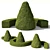 Evergreen Buxus Sempervirens: Stunning Conical & Arc Designs 3D model small image 1